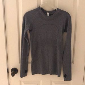 Dark Gray Lululemon Swiftly Tech Long Sleeve Crew